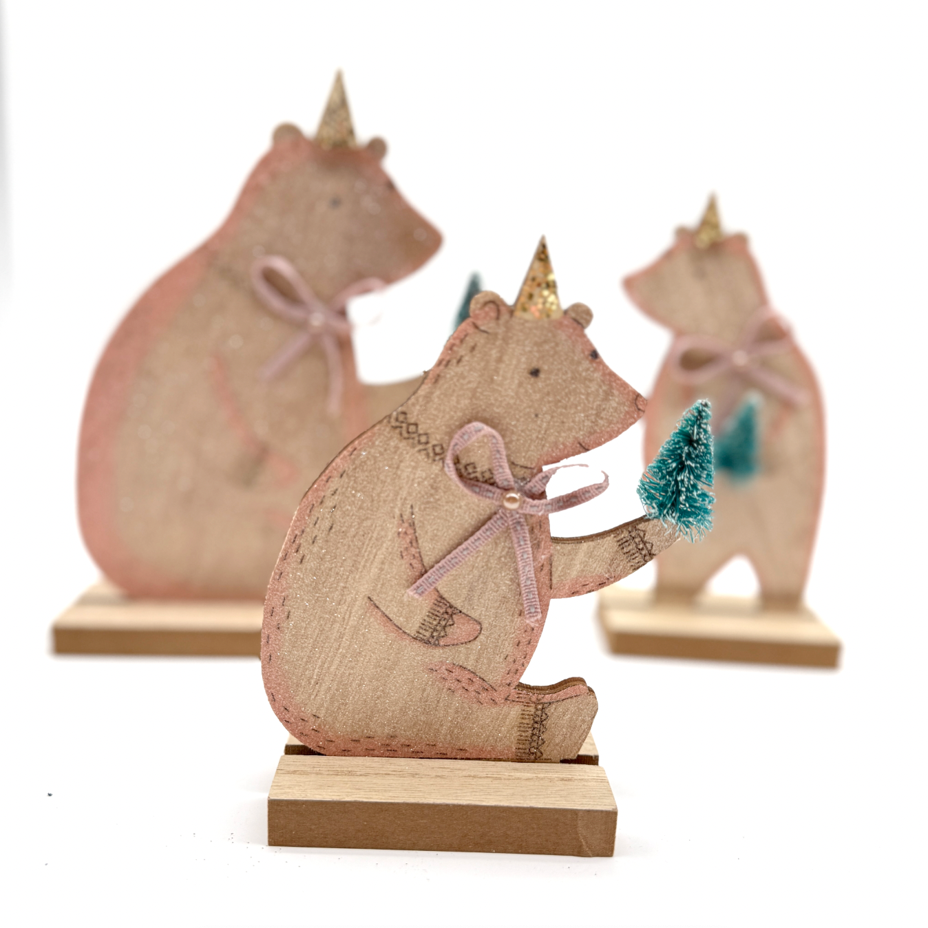 Bear with Tree – Set of 4 (5.5"–8.5")