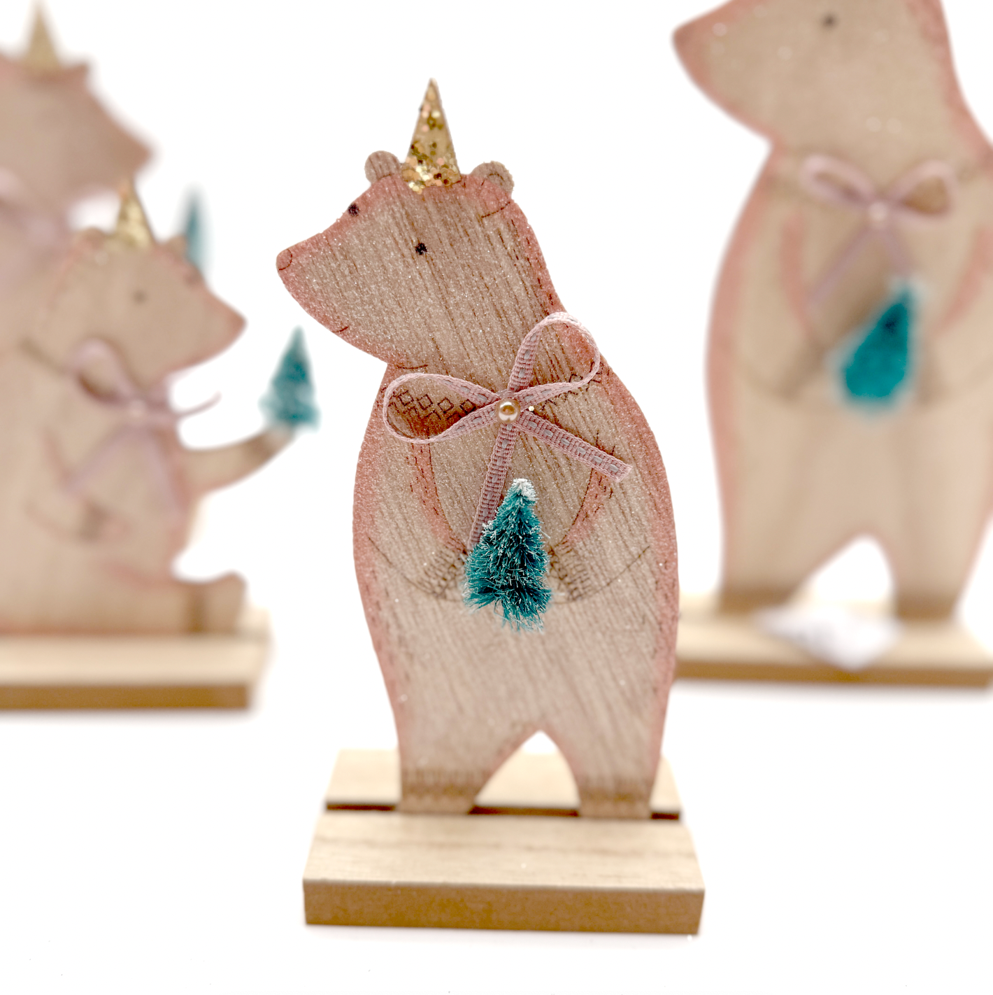 Bear with Tree – Set of 4 (5.5"–8.5")