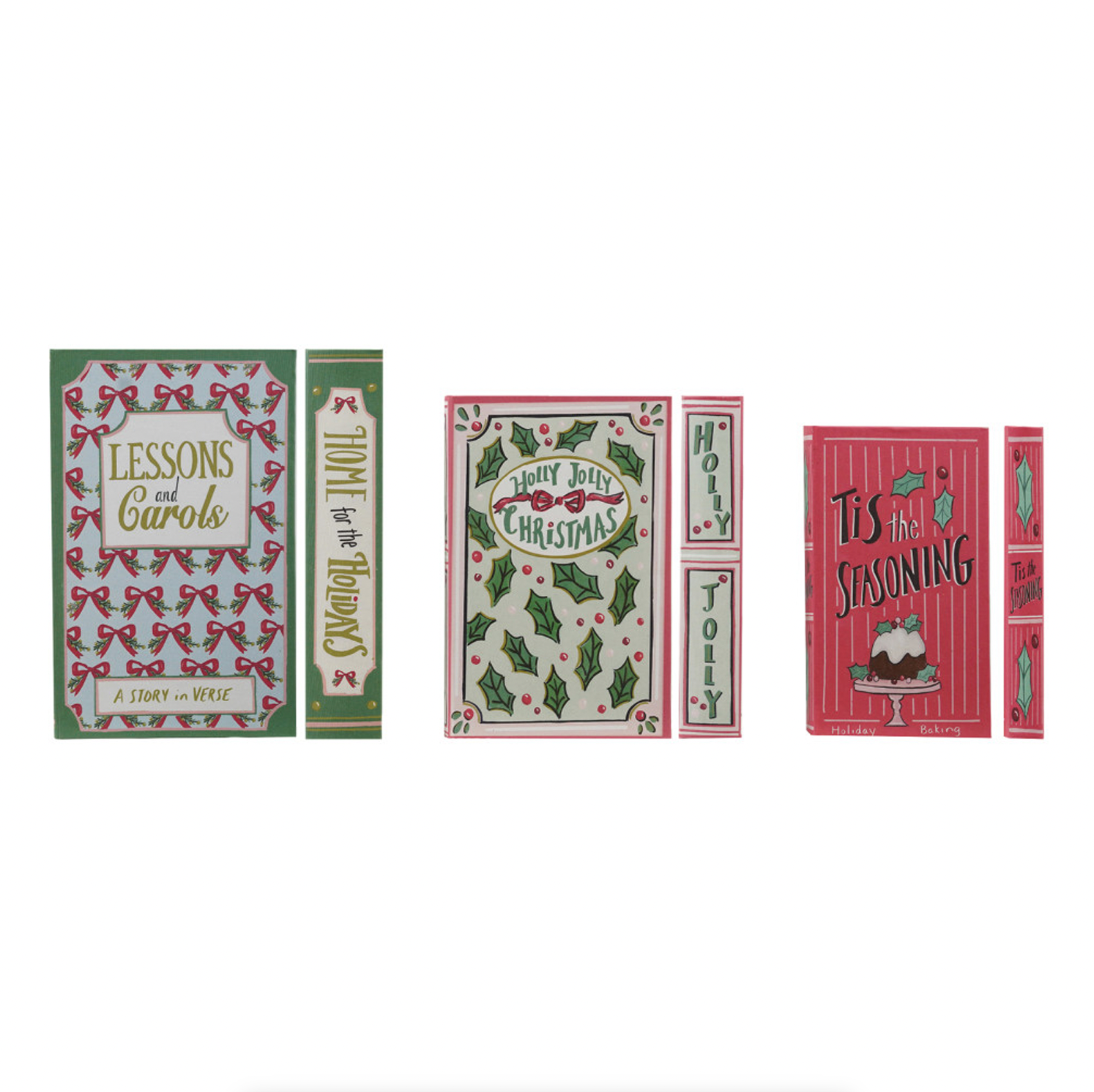 Christmas Book Storage Boxes (3 Styles), s/3
