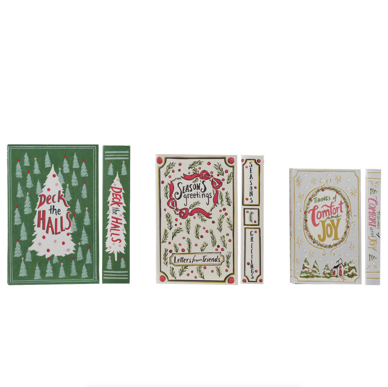 Christmas Book Storage Boxes (3 Styles), s/3