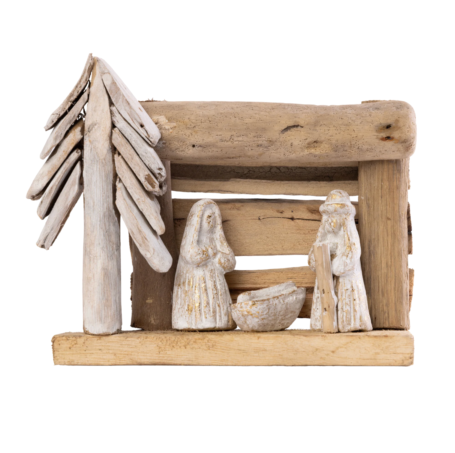 DRIFTWOOD NATIVITY W/TREE