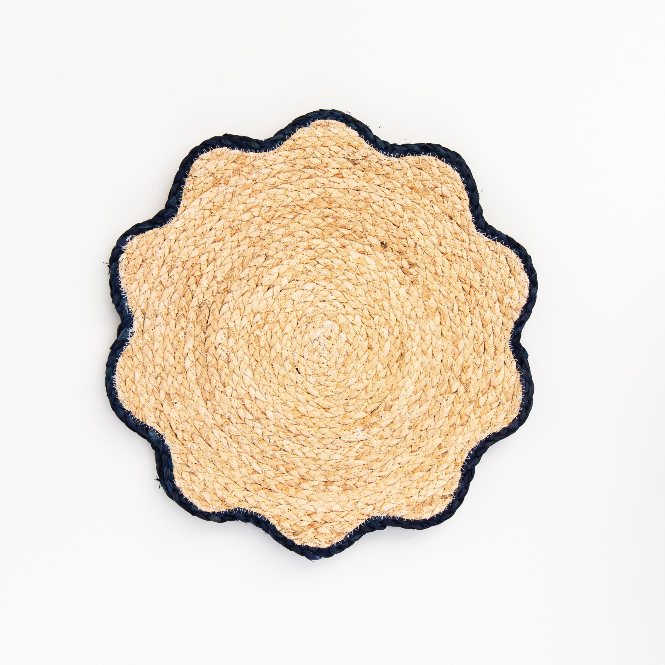 Handwoven Scalloped Edge Placemats, s/4