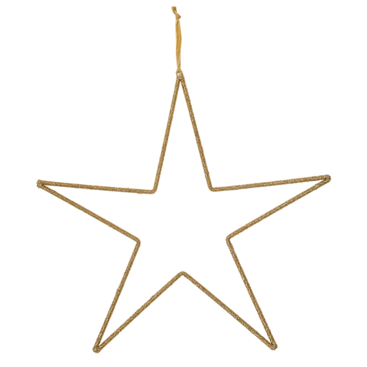 Hanging Metal & Glass Bead Star (20"W x 20"H)