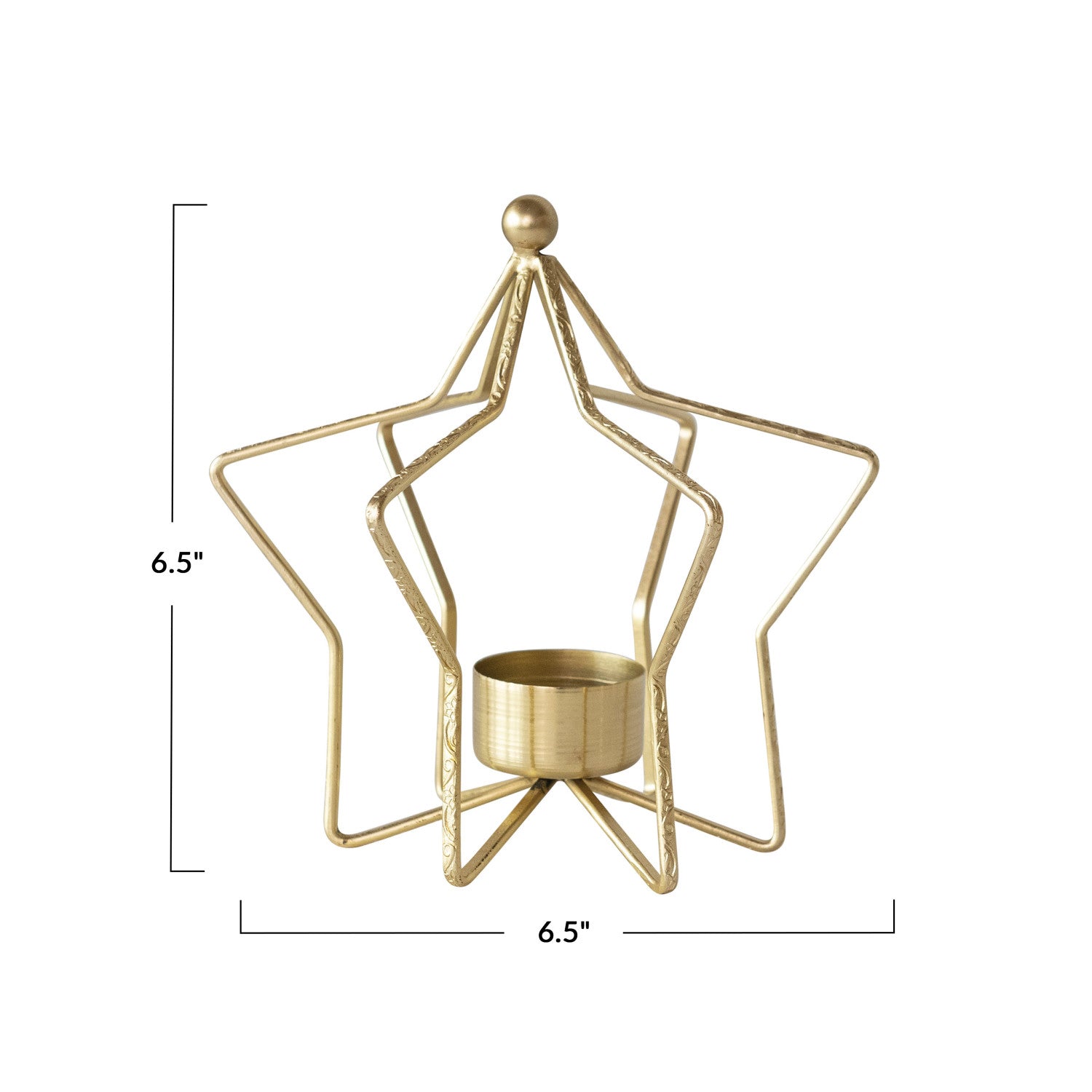 Metal Star Shaped Tealight Holder