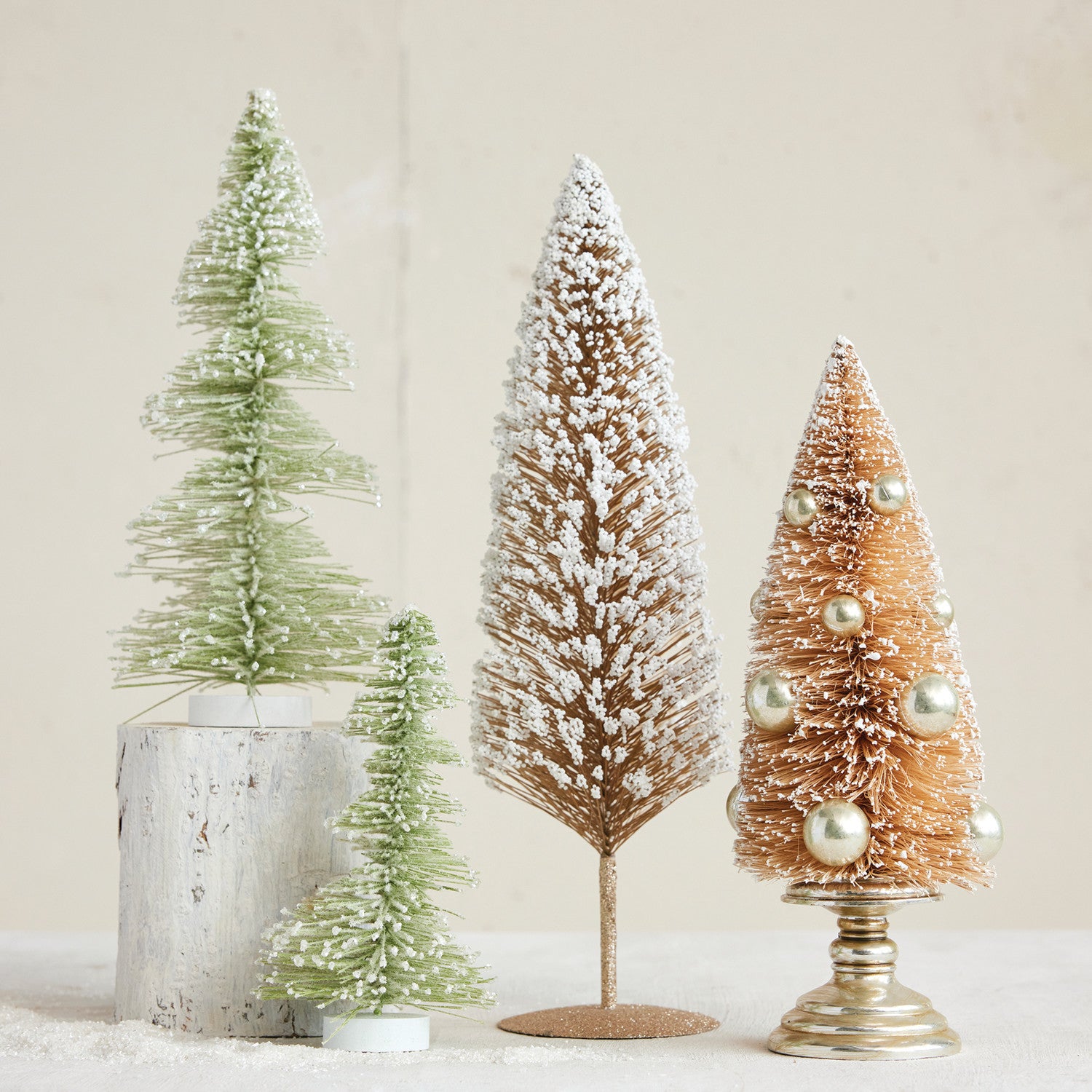Bottle Brush Tree with Wood Base