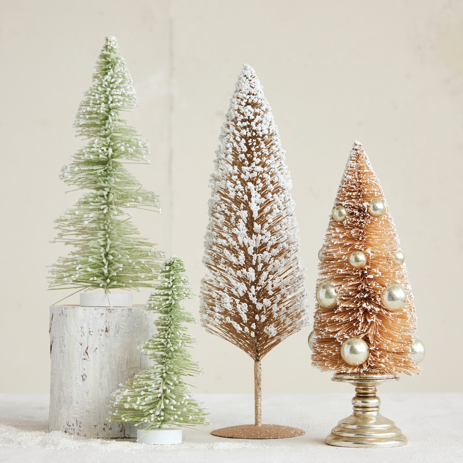 Bottle Brush Tree with Wood Base