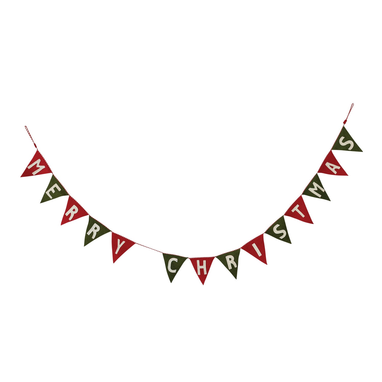 Wool Felt Pennant Banner "Merry Christmas"