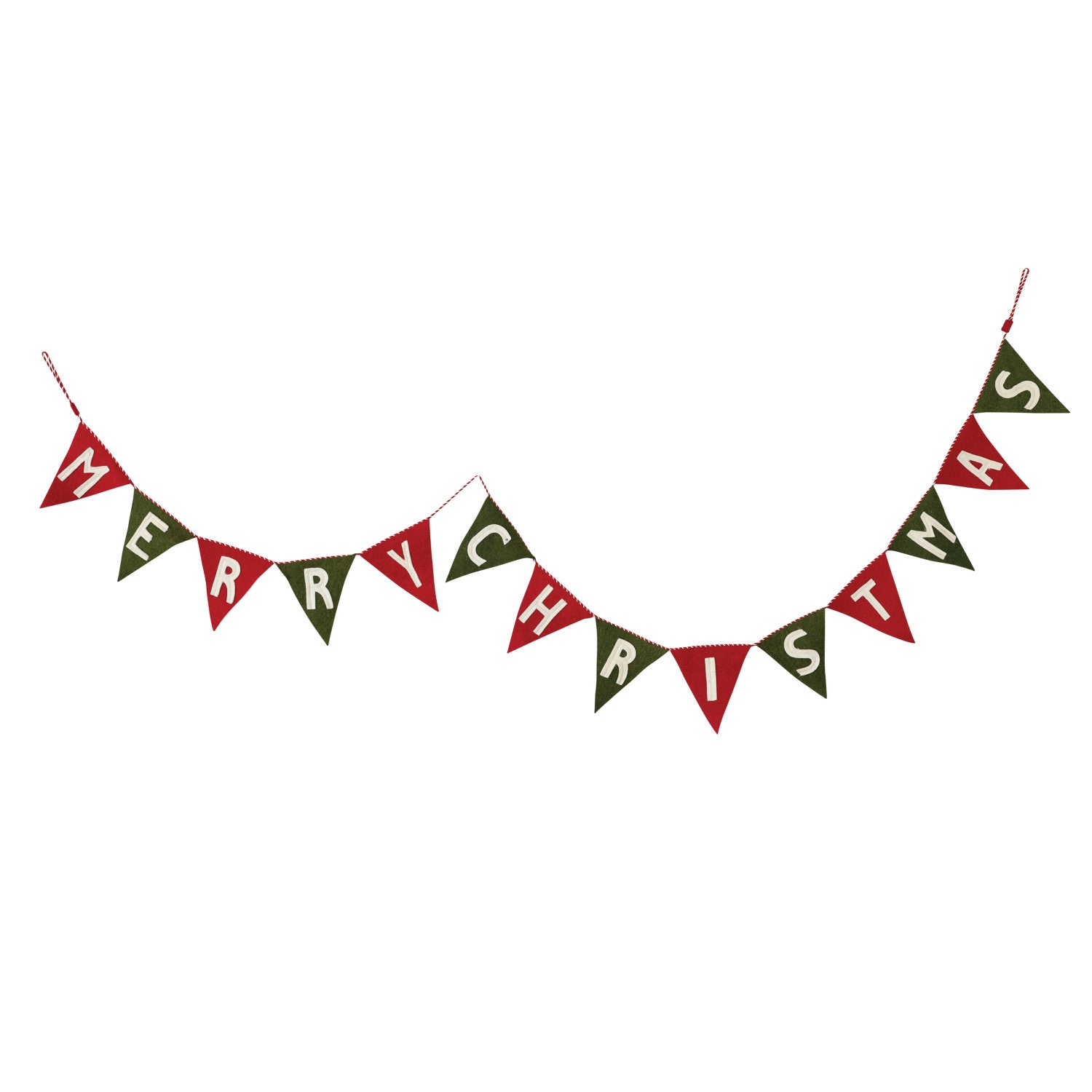 Wool Felt Pennant Banner "Merry Christmas"