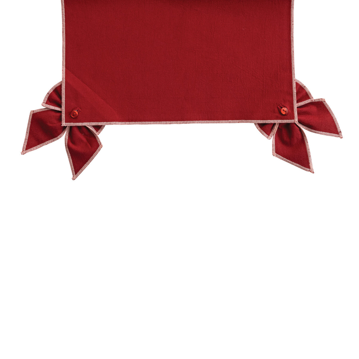 Table Runner with Detachable Bows, Red