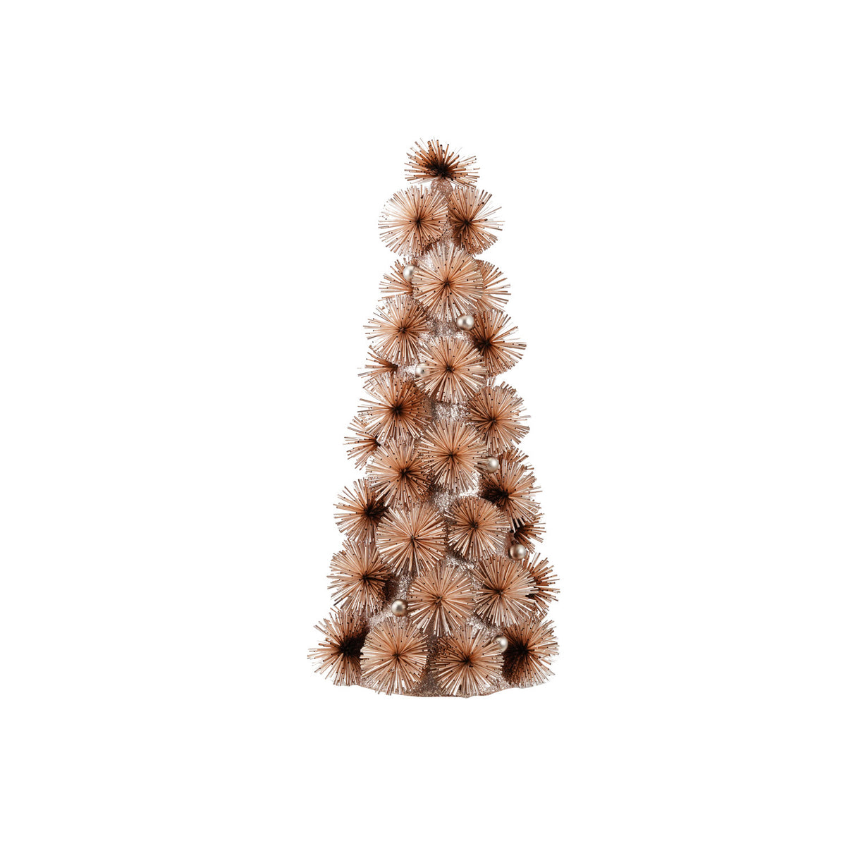 Tinsel Ball Tree with Glitter & Beads, Blush (Large)