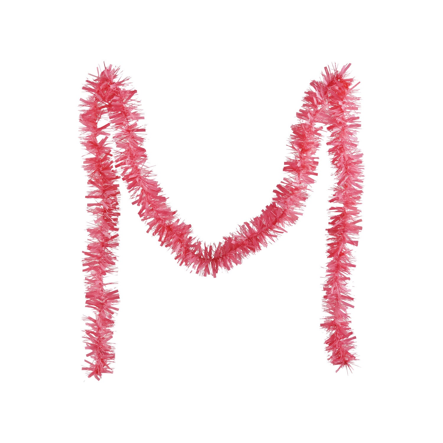 Plastic Tinsel Garland, Pink