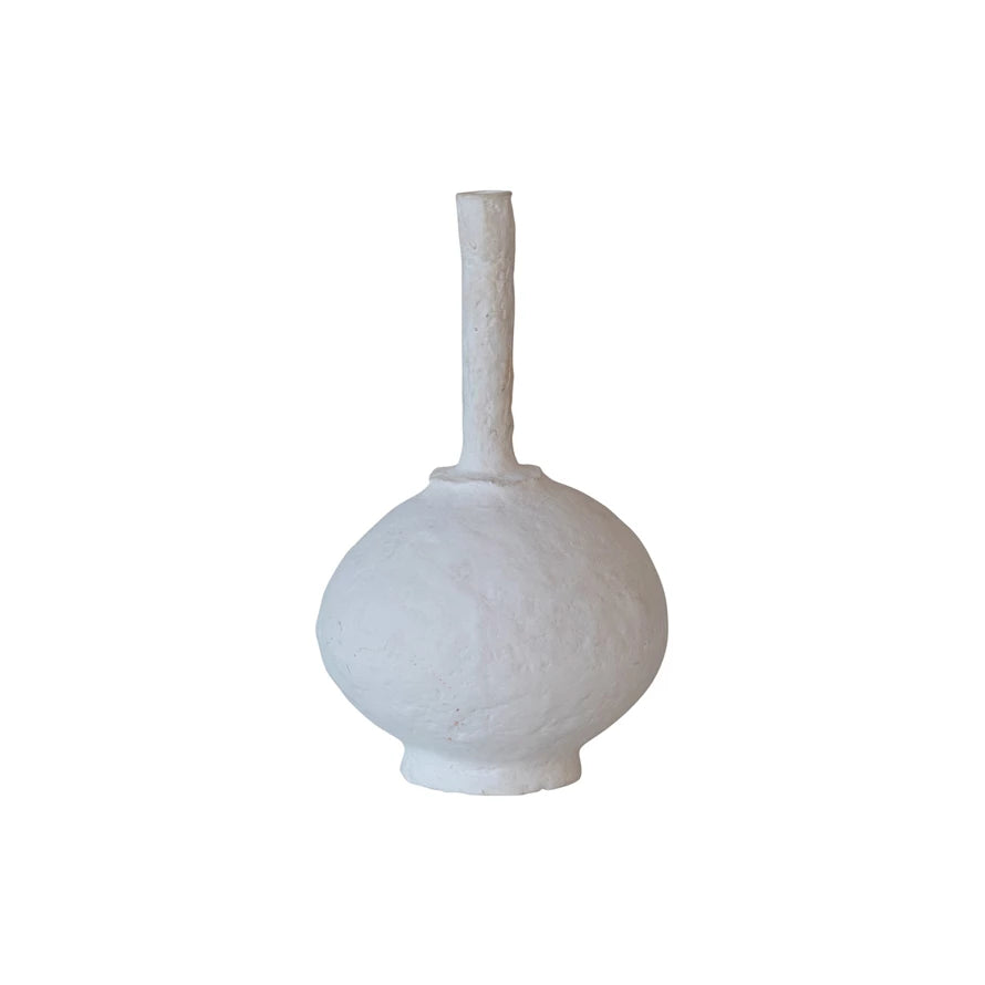 Handmade Paper Mache Taper Vase