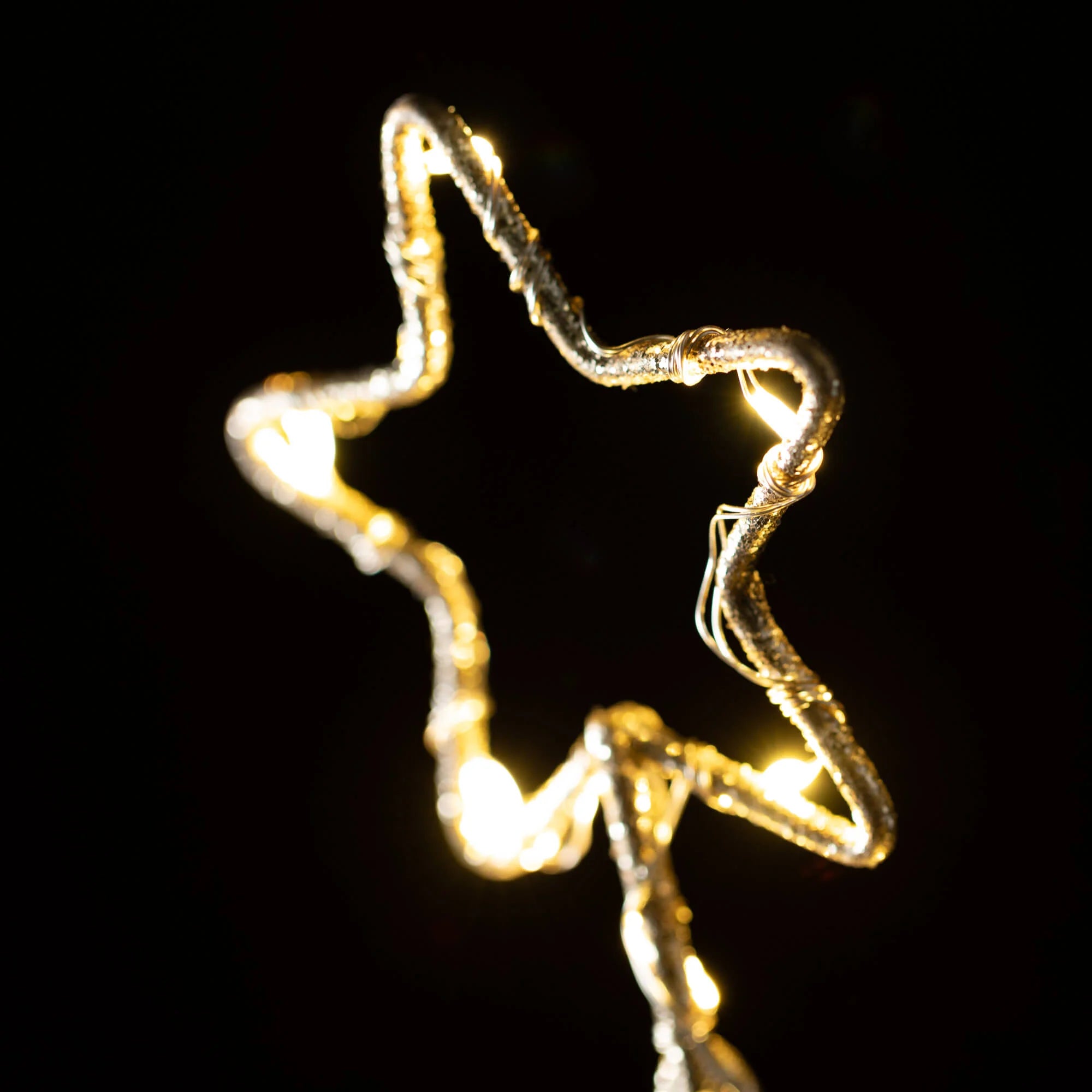Lighted Stack Gold Stars
