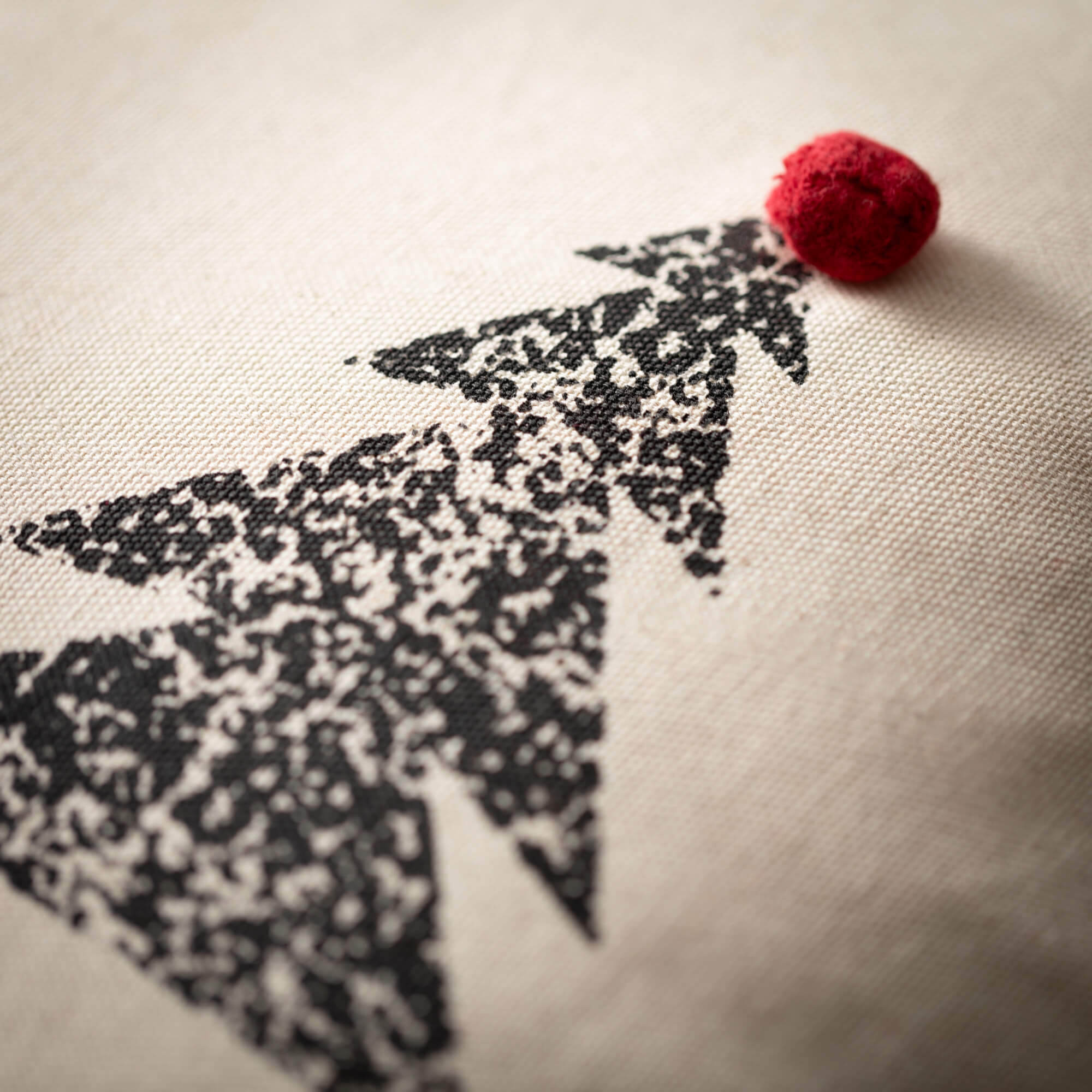 Pine Tree Pom Pom Pillow