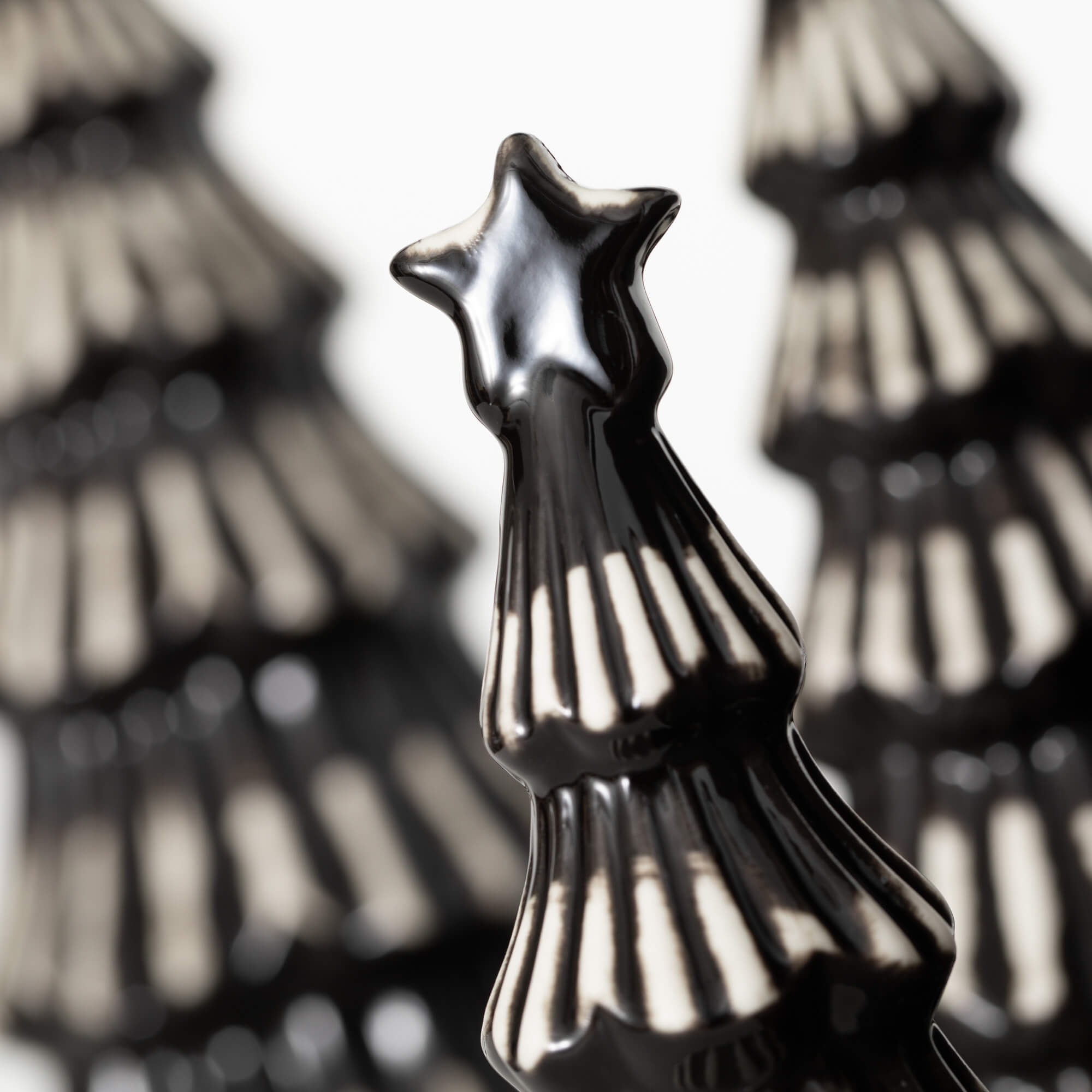 MODERN BLACK STONEWARE TREES