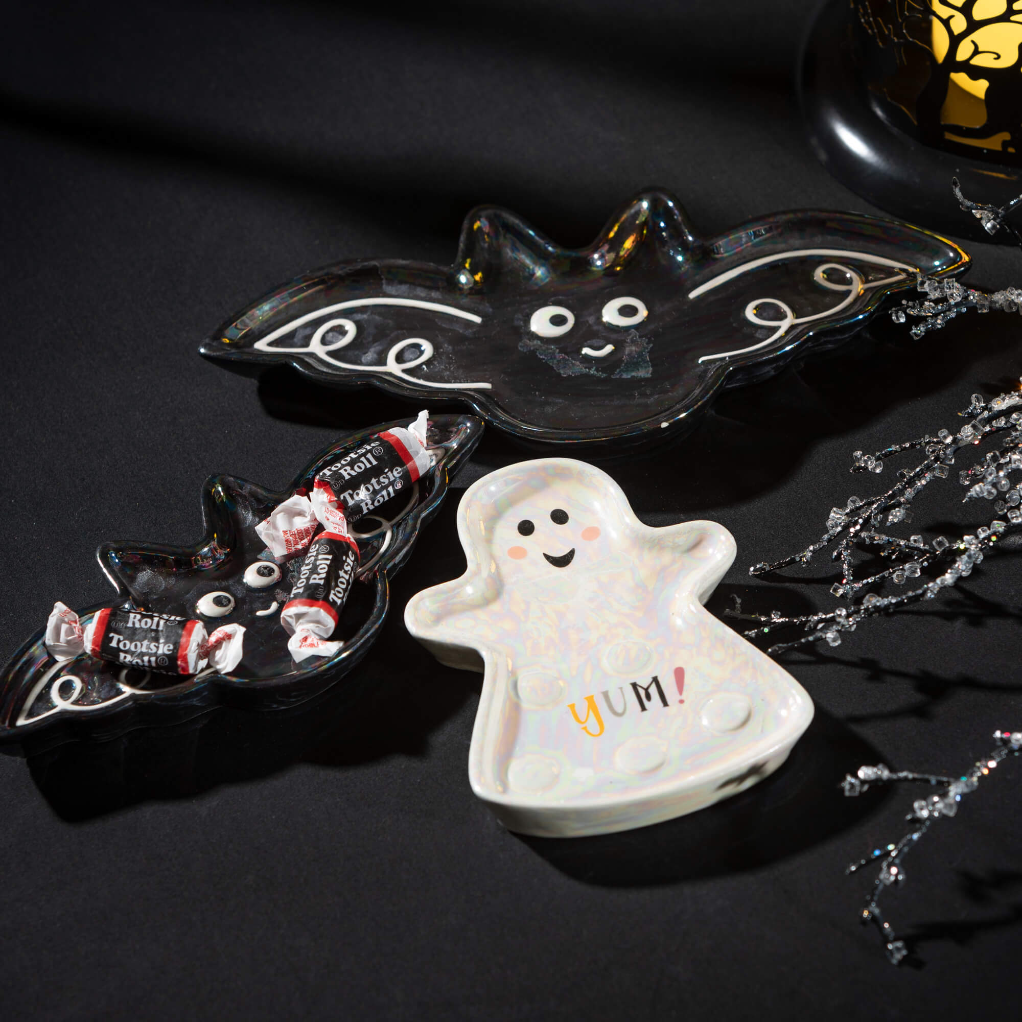 Halloween Bat Tidbit Set of 2